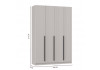 Шкаф для одежды 67.16 Брандо (4-х дв.) (h2150) МДФ New кашемир