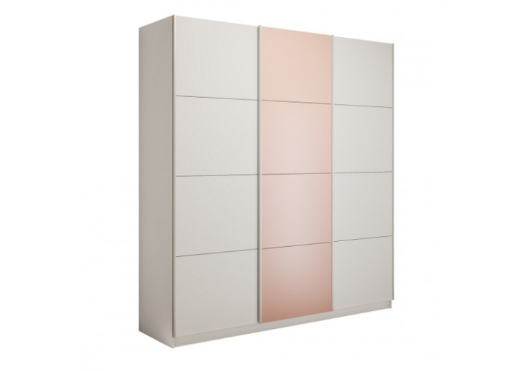 Шкаф-купе Прайм 3-х дверный (ЛДСП, Стекло пудра) окутанный