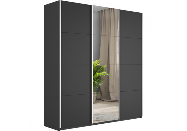 Шкаф-купе Прайм 3-х дверный (ЛДСП, Зеркало) диамант серый